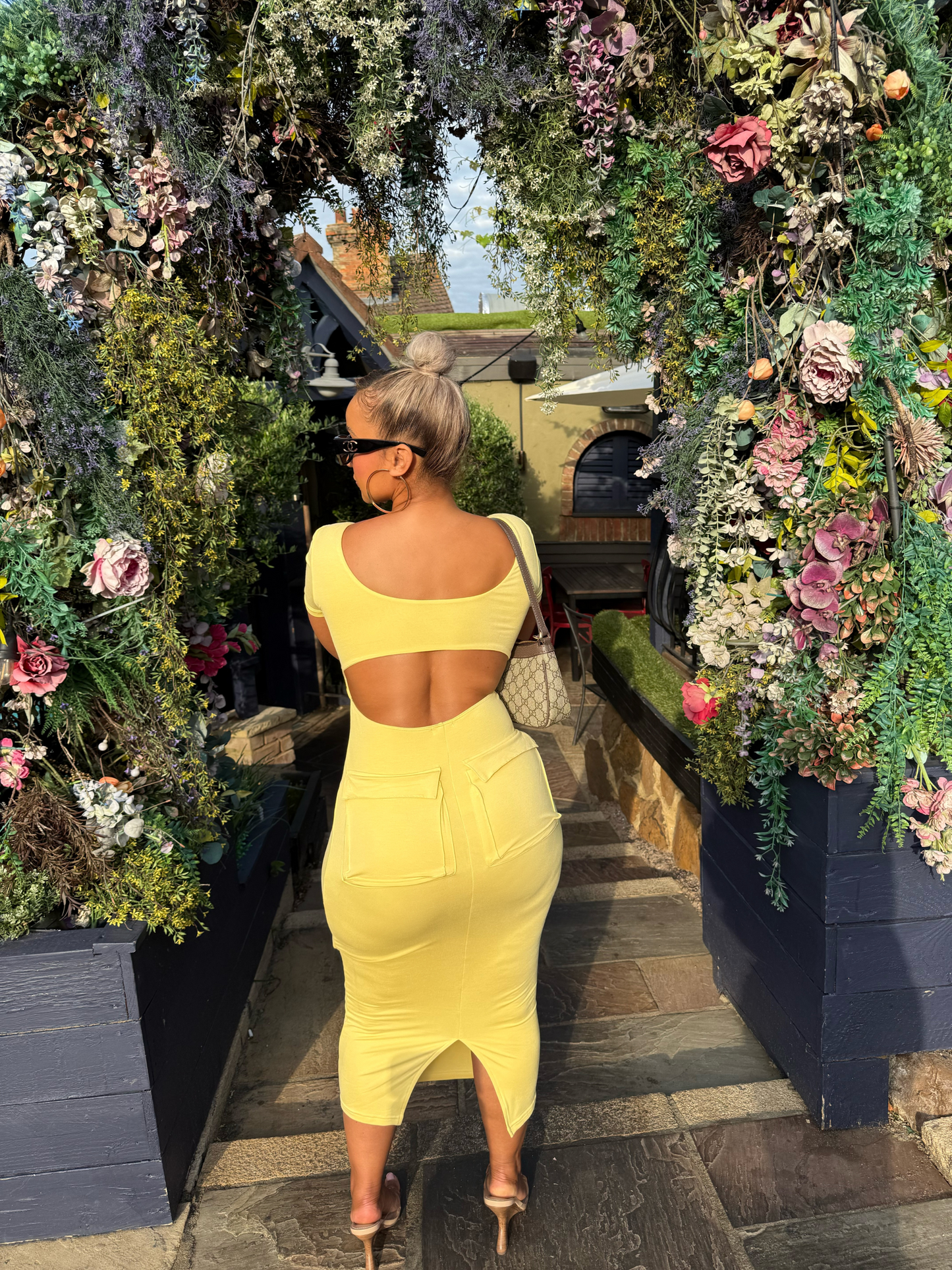 Carina Midi Dress ~ Buttercream Yellow