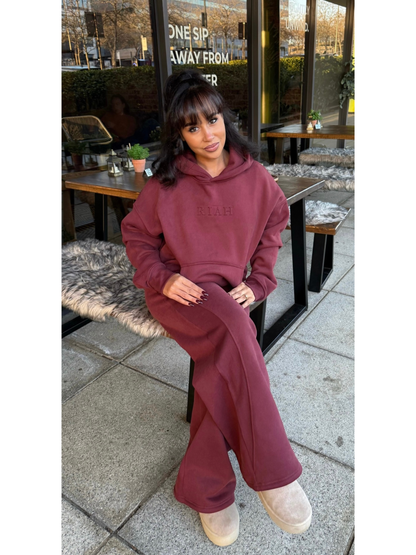 The Vera Hoodie & Jogger Full Set ~ Burgundy