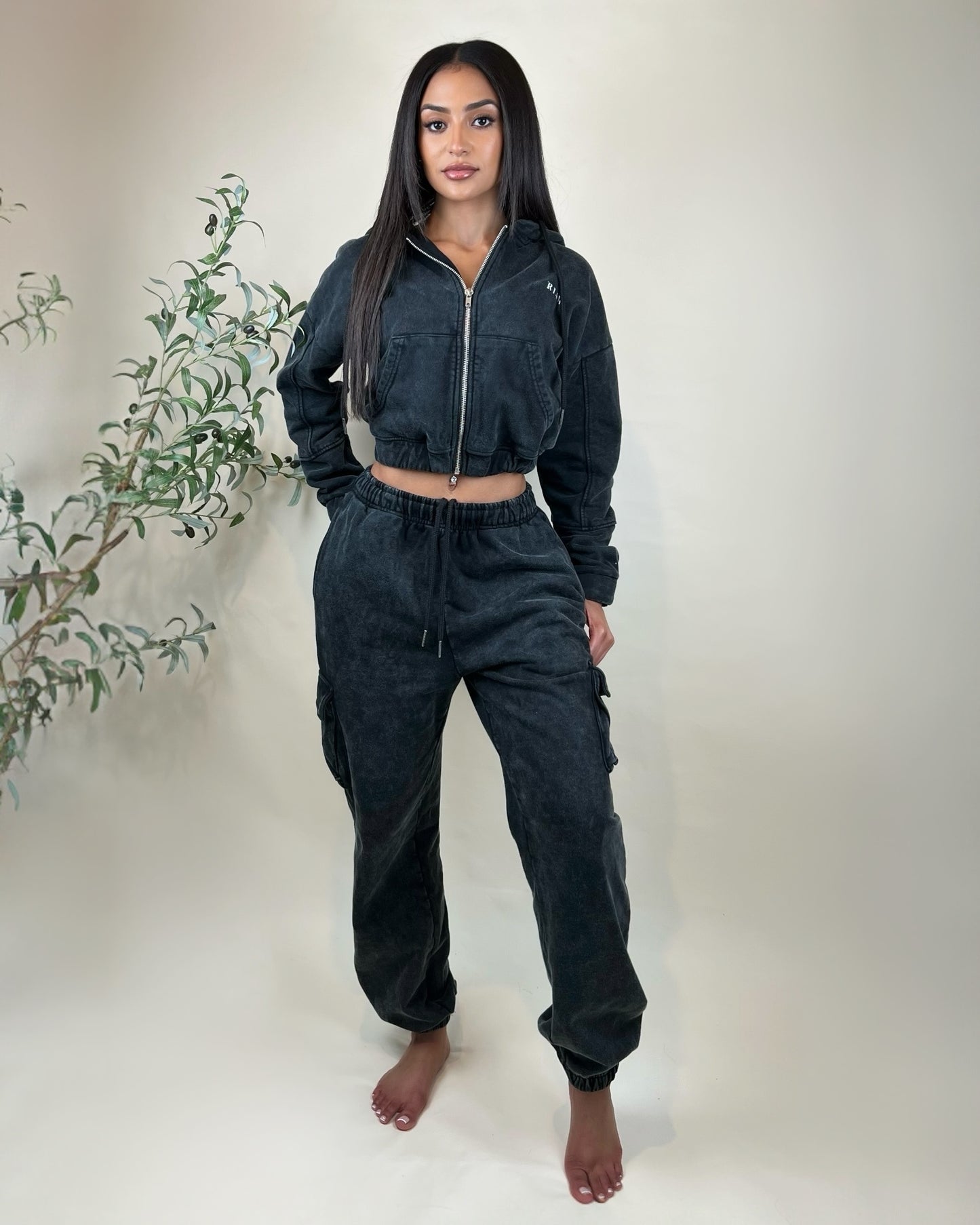 Black Swan ~ Vintage Wash             Hoodie & Jogger Set