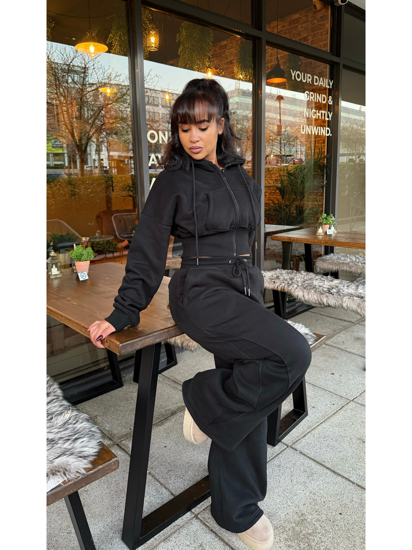 The Nara Hoodie & Jogger Full Set ~ Black