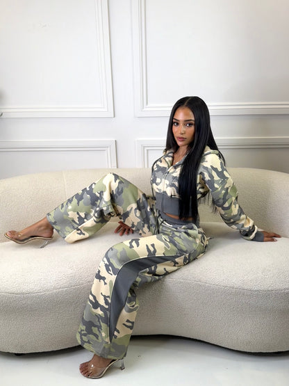 Sage Camouflage Joggers